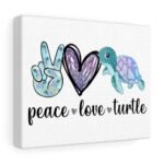 Peace Love Turtle Canvas