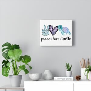 Peace Love Turtle Canvas