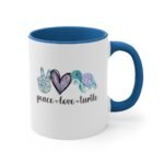 Peace Love Turtle Coffee Mug